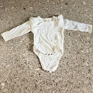 Elegant White Lace Kids Bodysuit